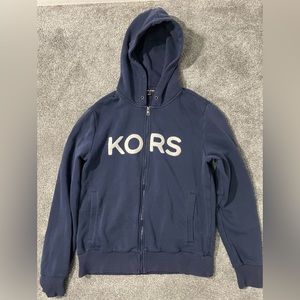 Navy Blue MICHEAL KORS Zip Up Hoodie